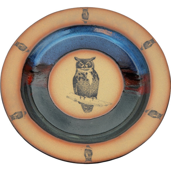 Centered Barn Owl Dinner Plate