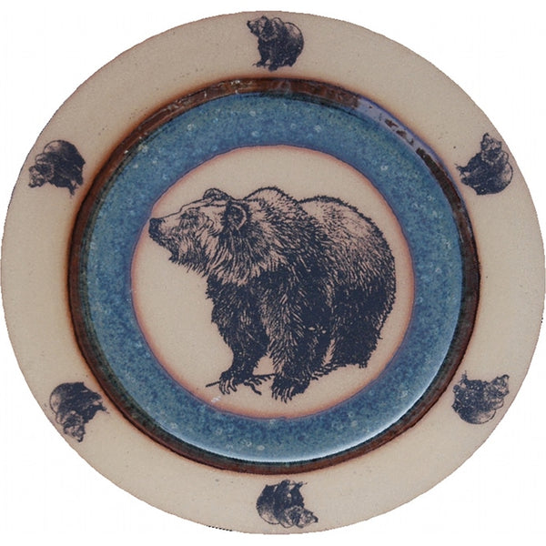 Centered Grizzly Bear Dinner Plate