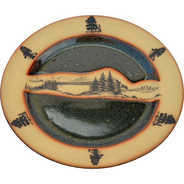 Centered Mountain Scene Dinner Plate