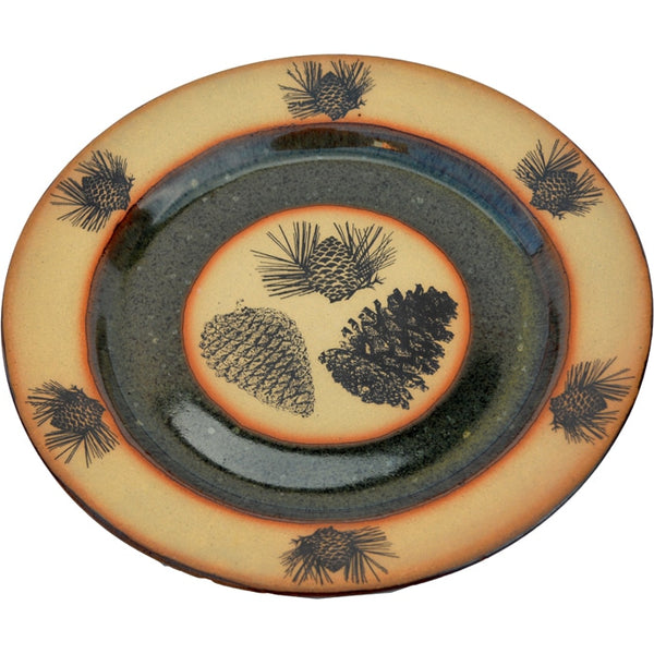 Centered Pinecone Dinner Plate