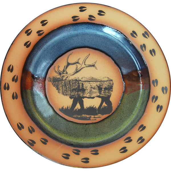 Centered Elk Tracks Dinner Plate