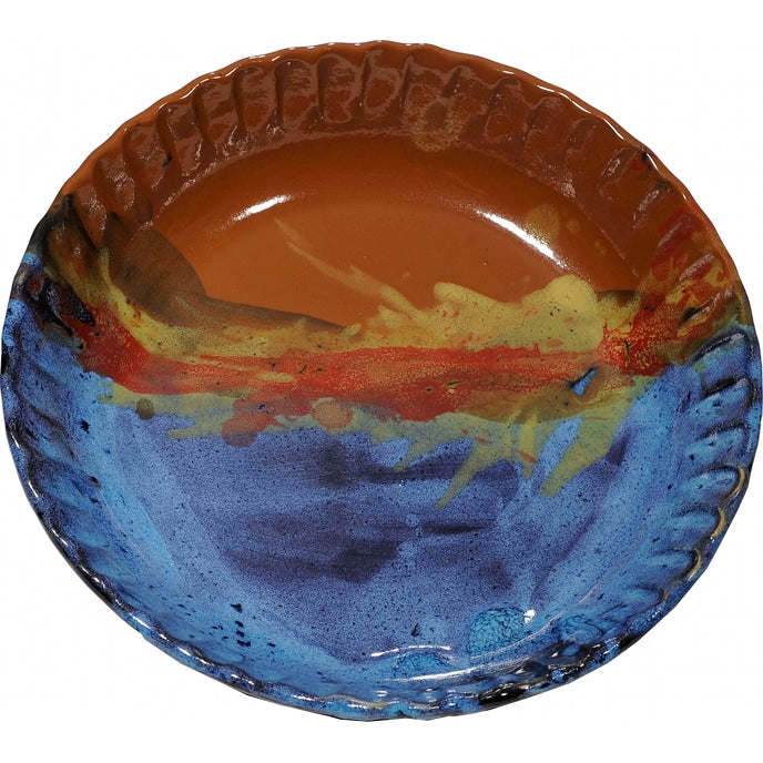 A Non-Pattern Glazed Fluted Pie Pan