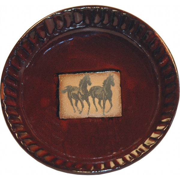 Double Running Horse Fluted Pie Pan