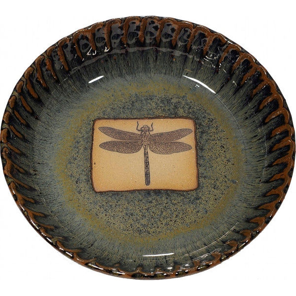 Dragonfly Fluted Pie Pan