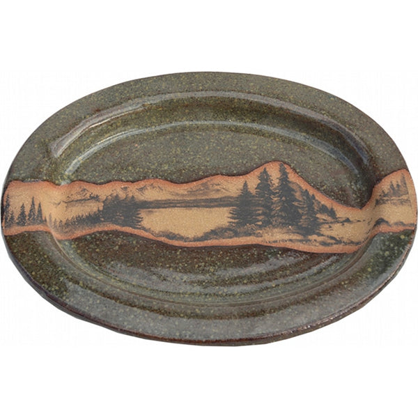 Mountain Scene Large Oval Platter