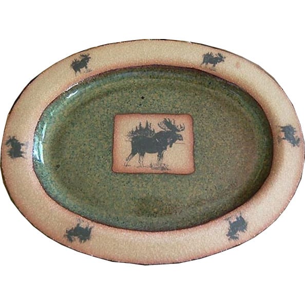 Moose 3 Small Oval Platter