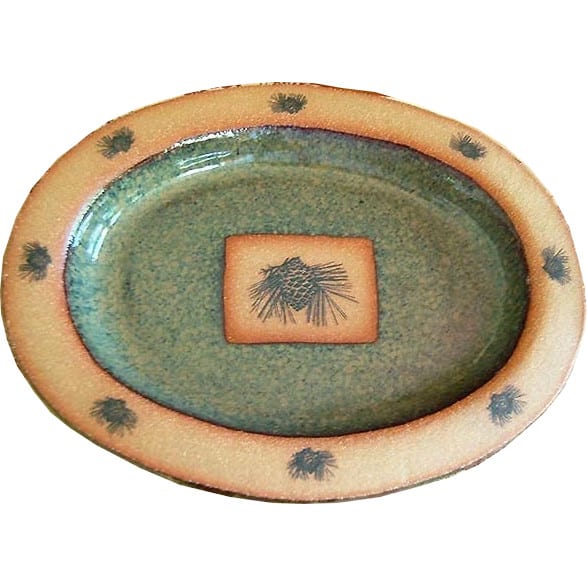 Pinecone Small Oval Platter