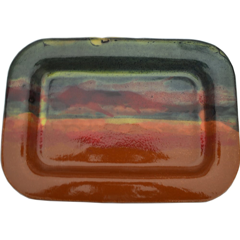 A Non-Pattern Glazed Rectangular Platter