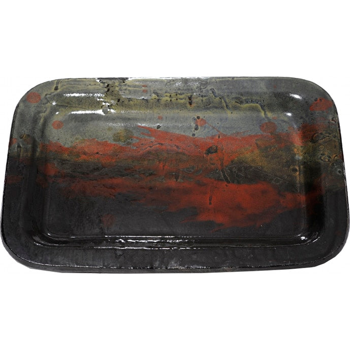A Non-Pattern Glazed Rectangular Platter