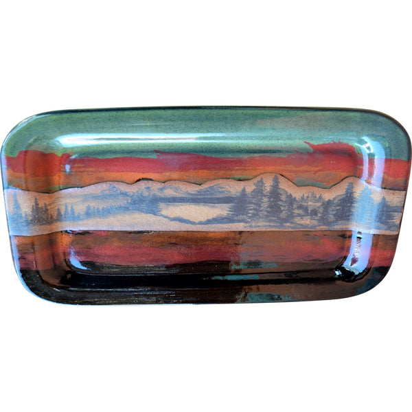 Mountain Scene Rectangular Platter