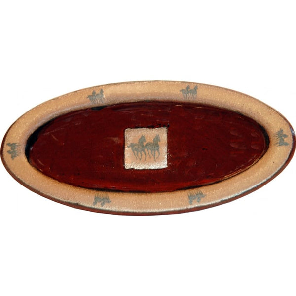 Double Running Horse Slim Oval Platter