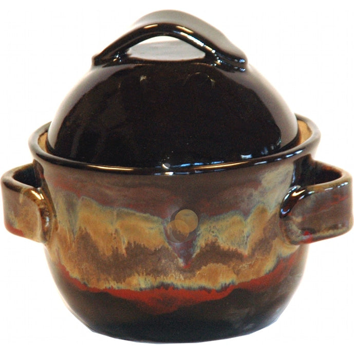 A Non-Pattern Glazed Honey Pot