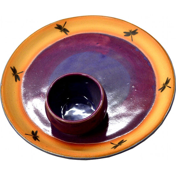 Dragonfly Party Plate Chip and Dip