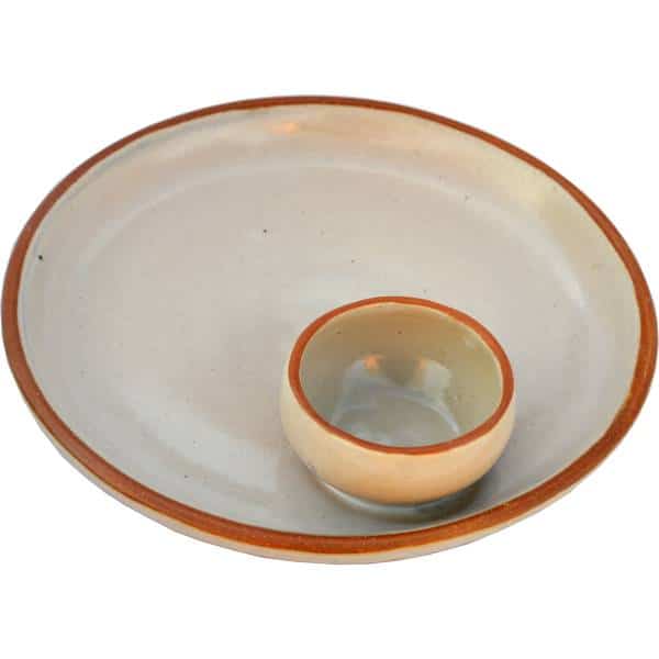 A Non-Pattern Glazed Party Plate Chip and Dip