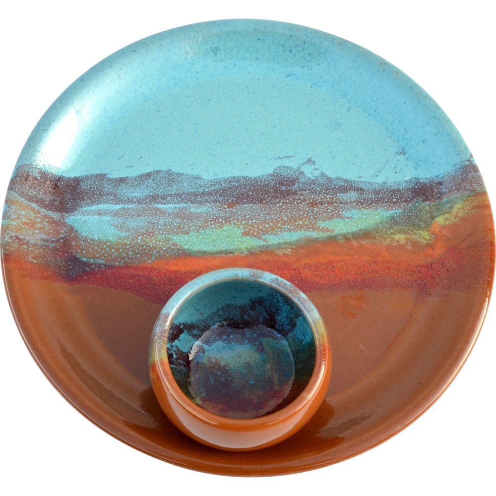 A Non-Pattern Glazed Party Plate Chip and Dip