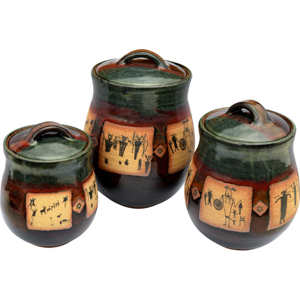 Set of Three La Fonda Canisters