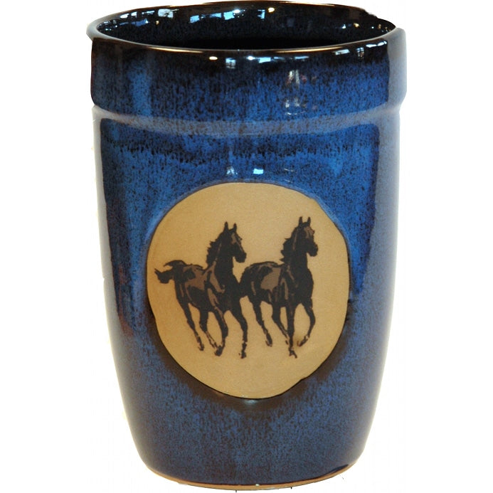 Double Running Horse Utensil Holder