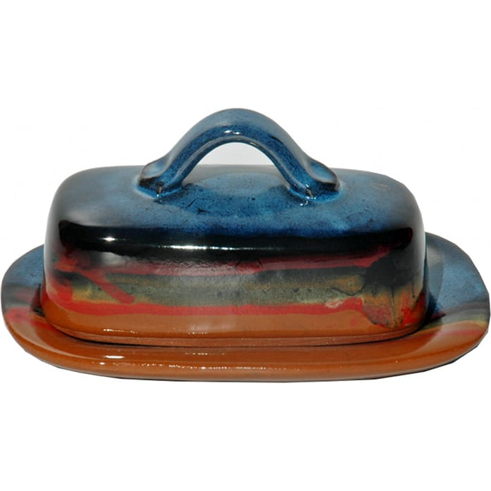 A Non-Pattern Glazed Butter Dish