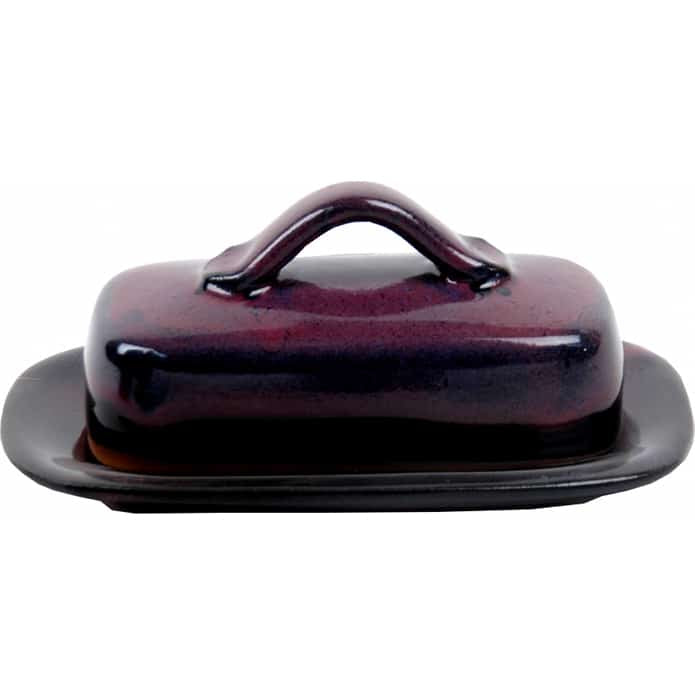 A Non-Pattern Glazed Butter Dish