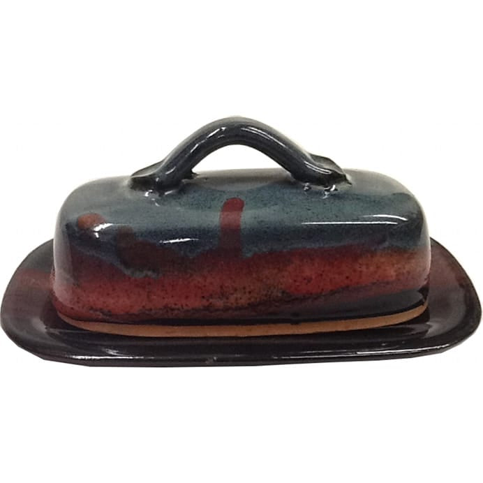 A Non-Pattern Glazed Butter Dish