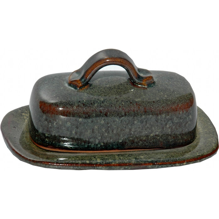 A Non-Pattern Glazed Butter Dish