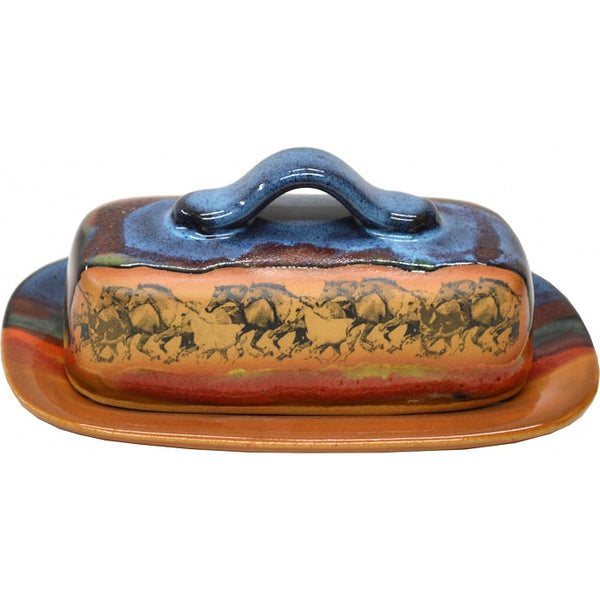 Wild Horses Butter Dish