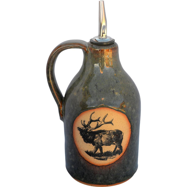 Elk Oil Cruet with Handle and Spout