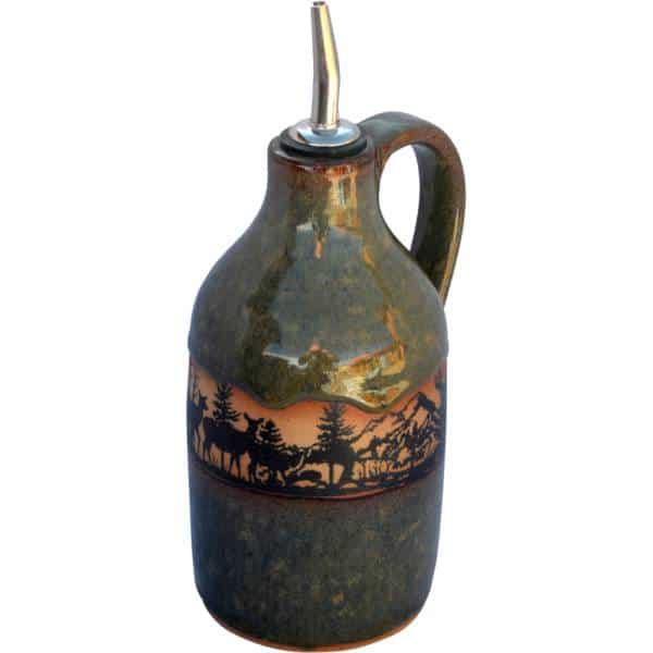 Elkwrap Oil Cruet with Handle and Spout