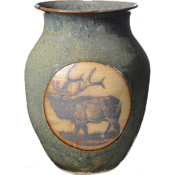 Elk Wide Neck Vase