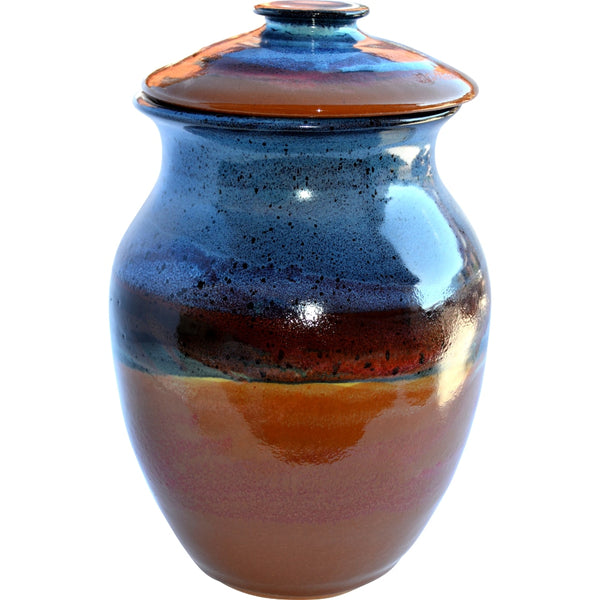 A Non-Pattern Glazed Cremation Urn