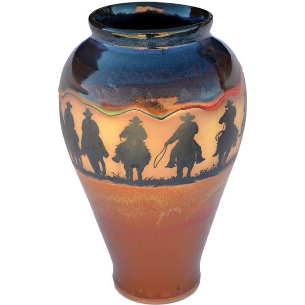 Cowboy Roundup Slender Vase