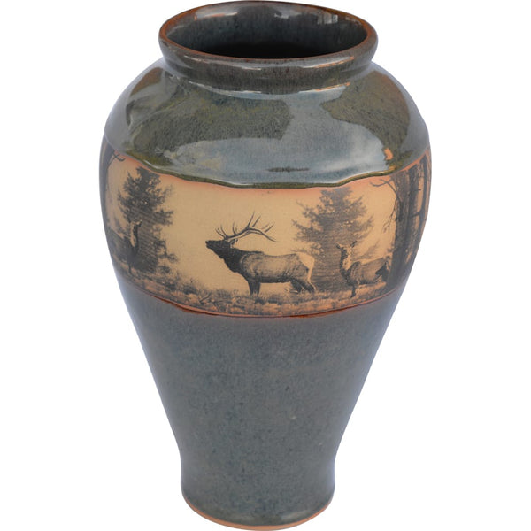 Forest Elk Slender Vase