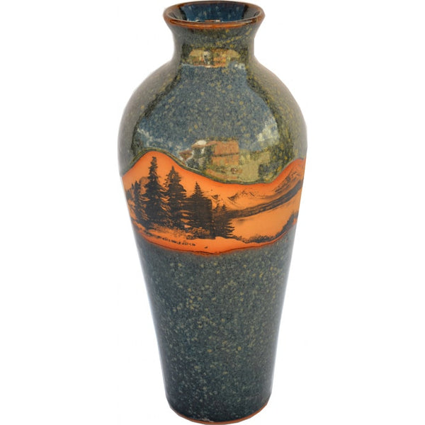 Mountain Scene Tall Vase