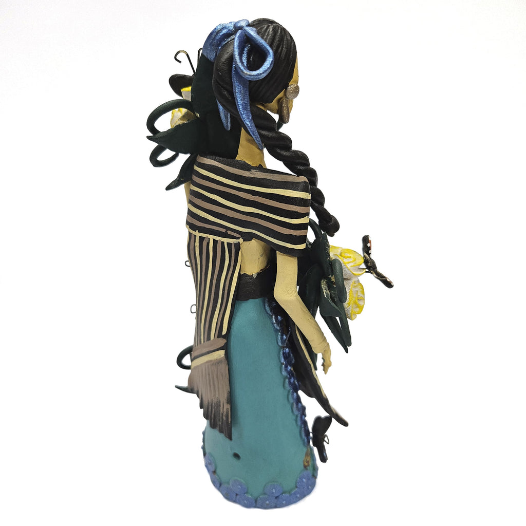 Catrina with flowers and butterflies