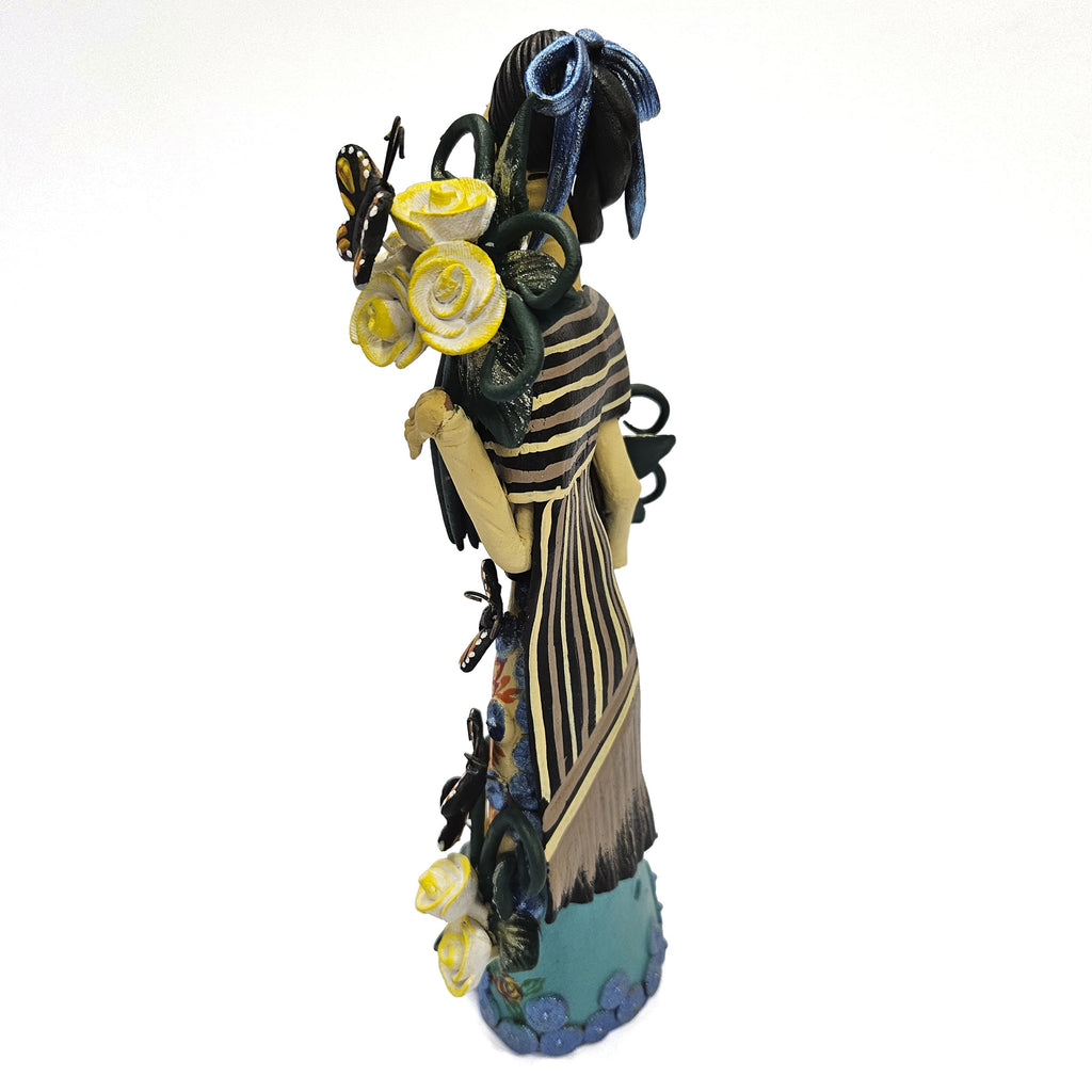 Catrina with flowers and butterflies