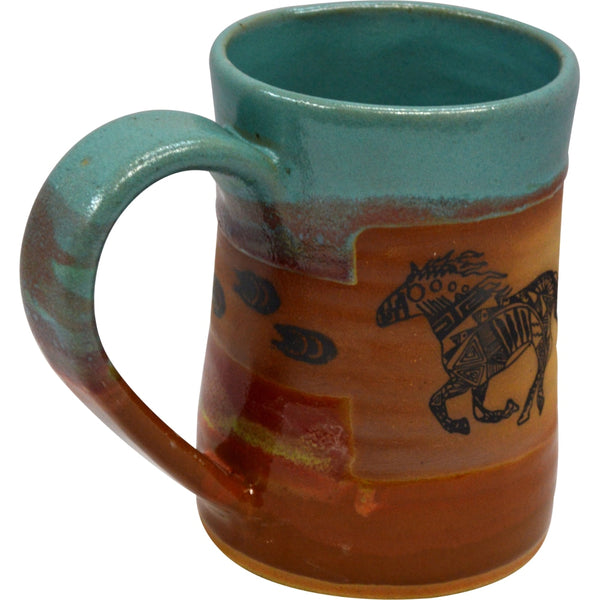 Southwest Horse Tracks 17 Oz. Tankard