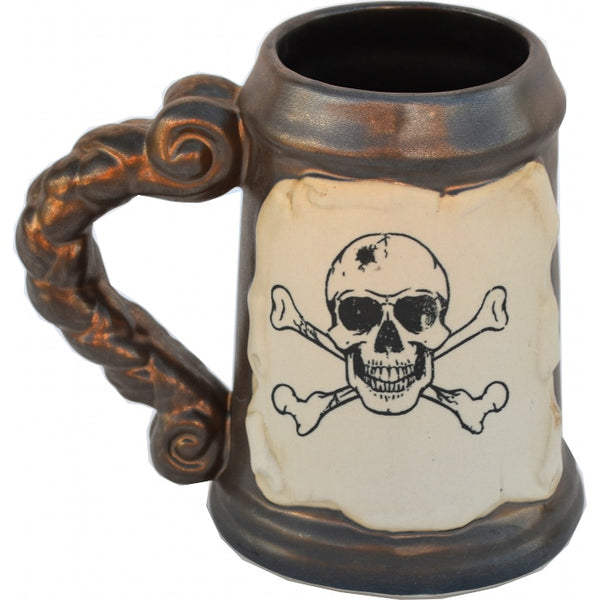 White Skull and Crossbones 26 Oz. PB Tankard