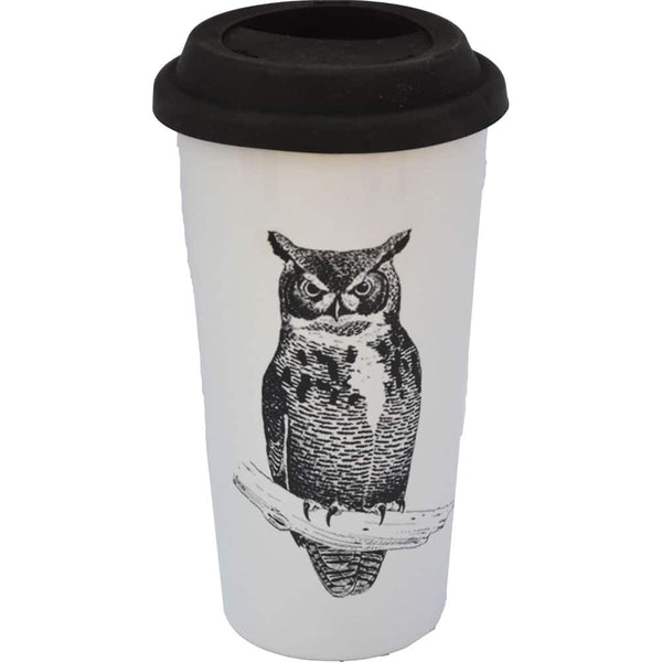 Barn Owl Double Walled Travel Mug