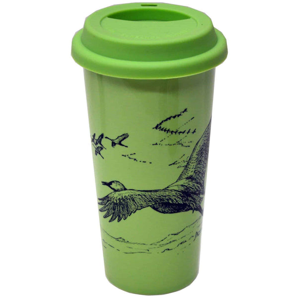 Flying Crane Double Walled Travel Mug