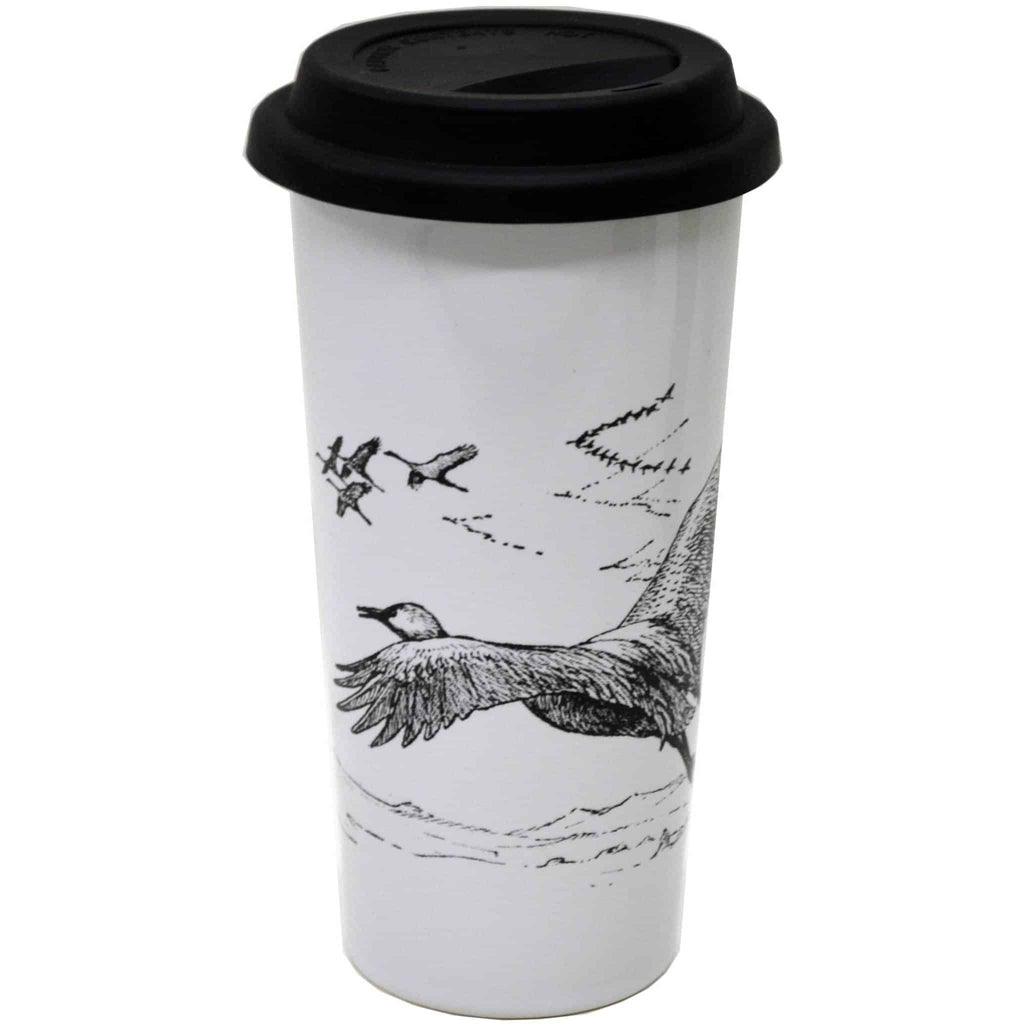 Flying Crane Double Walled Travel Mug
