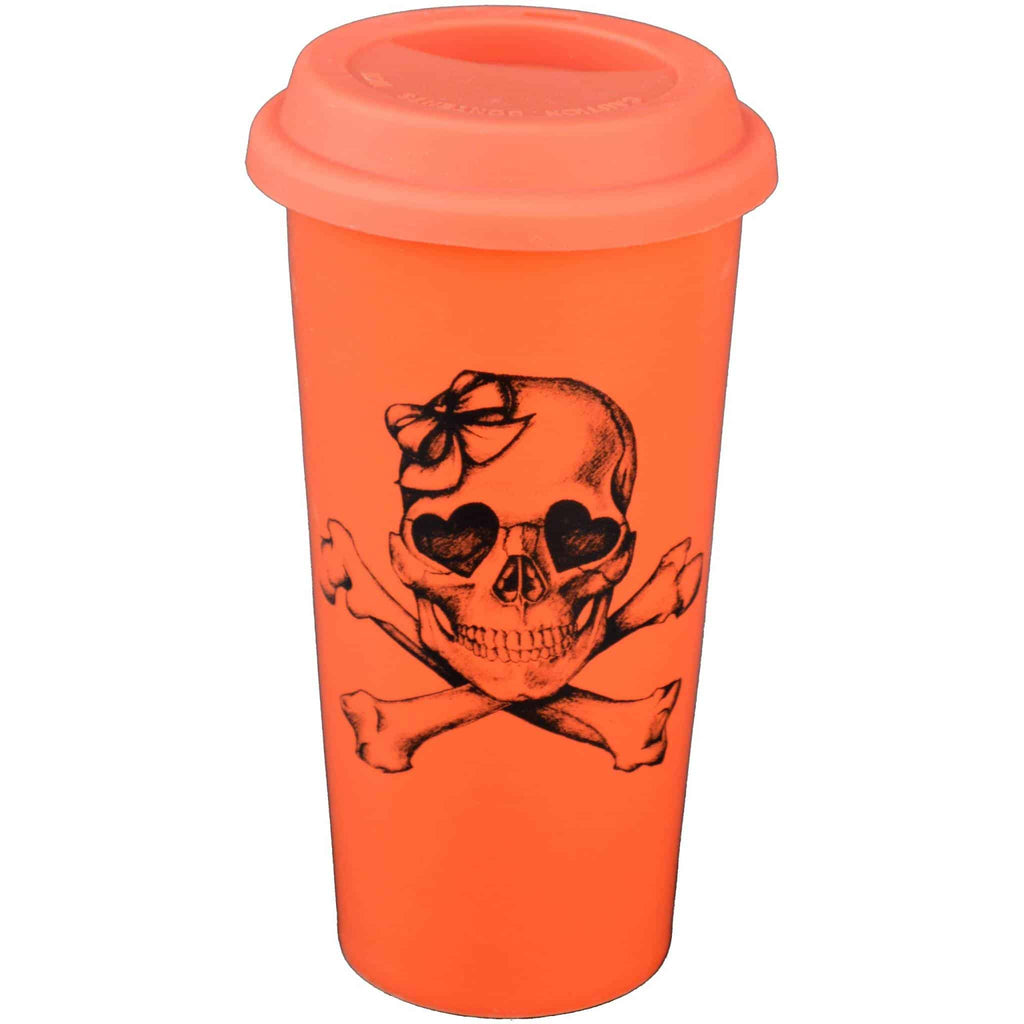 Girl Skull and Crossbones Double Walled Travel Mug