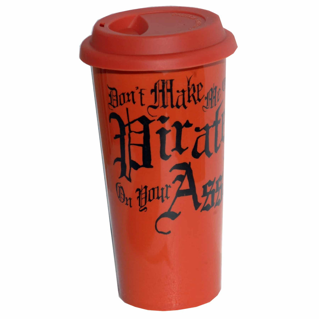 Go Pirate Decal Double Walled Travel Mug