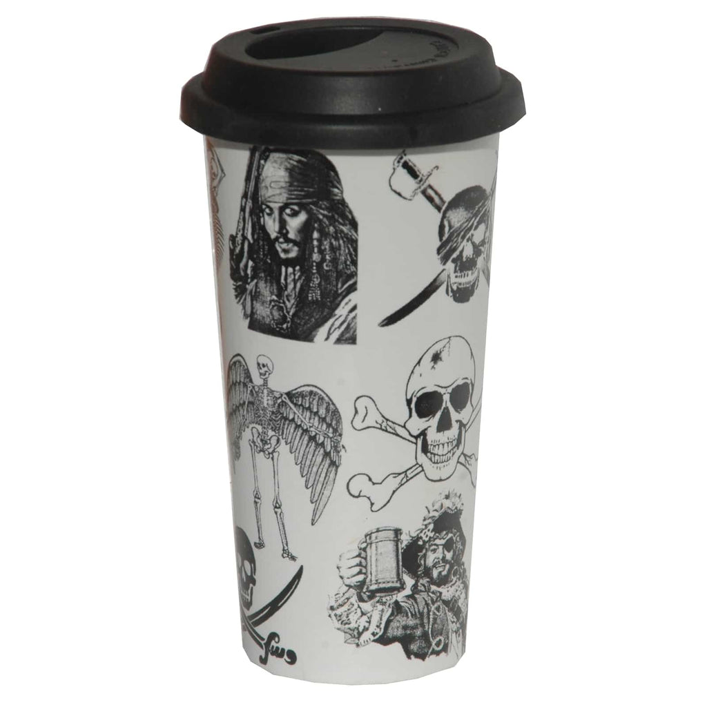 Pirate Collage Double Walled Travel Mug