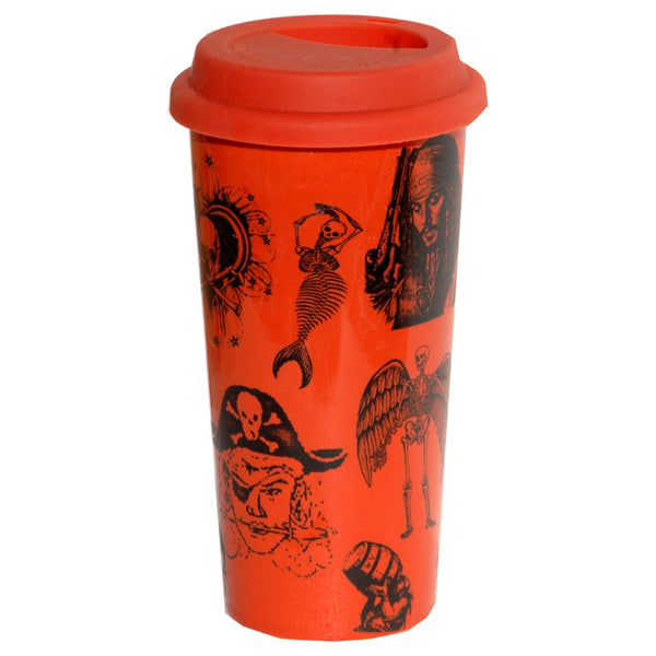 Pirate Collage Double Walled Travel Mug