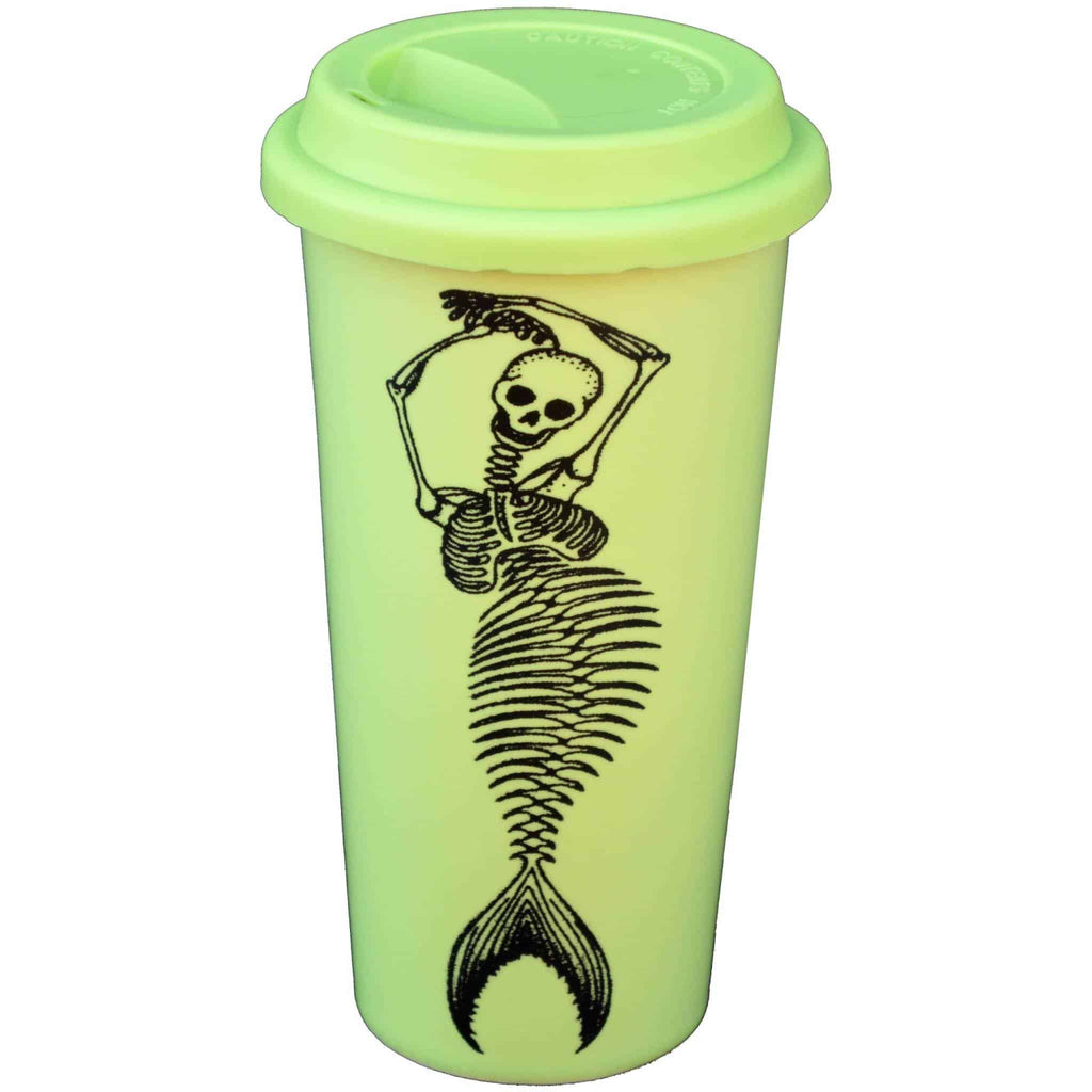 Mermaid Skeleton Double Walled Travel Mug