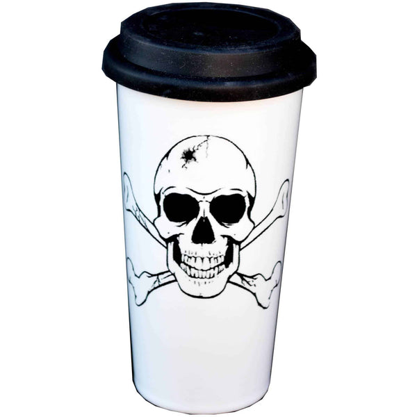 Skull and Crossbones 2 Double Walled Travel Mug