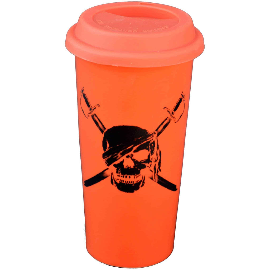 Patched Skull and Crossbones Double Walled Travel Mug