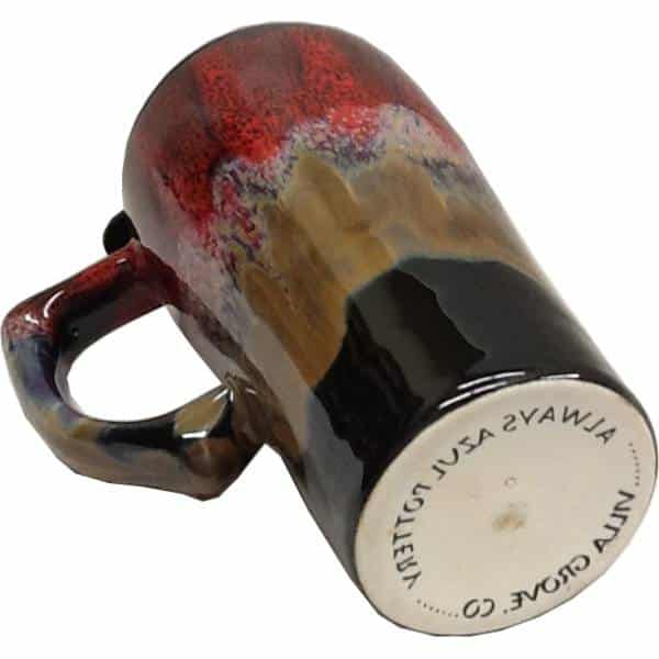 A Non-Pattern Glazed Tall Travel Mug with Handle