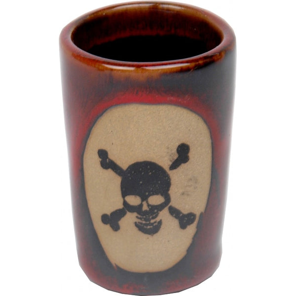 Black Skull and Crossbones Shot Glass