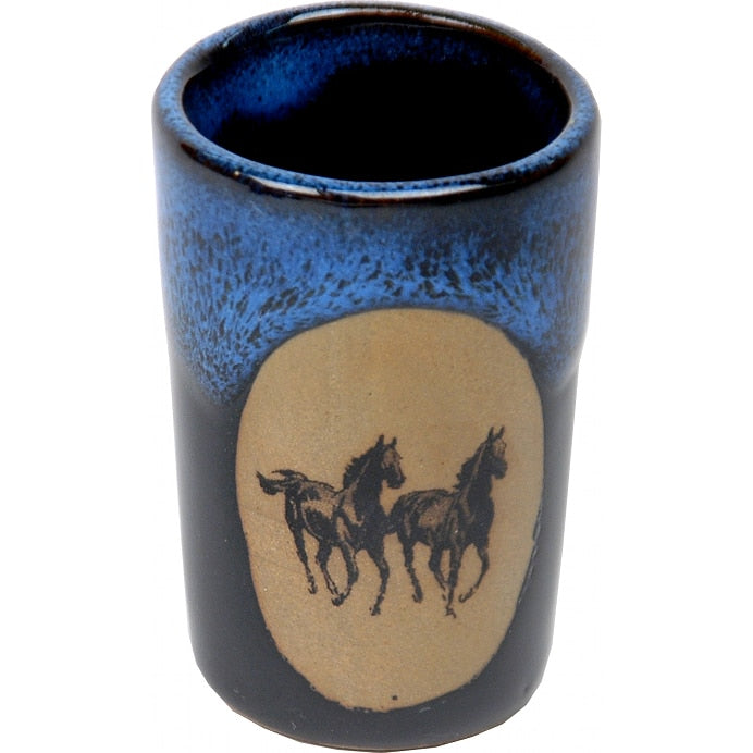 Double Running Horse Shot Glass